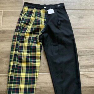 NWT Dolls Kill LTT Love Too True Lydia Clash It 8 plaid 2 tone pants trousers